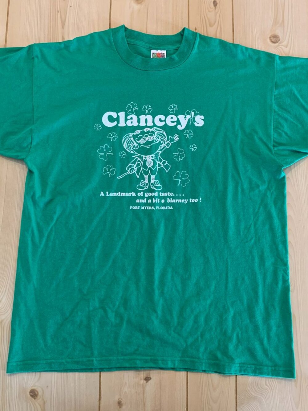 Vintage 90s Irish Ireland St. Patrick's Day Clancey's Restaurant Pub T-Shirt XL